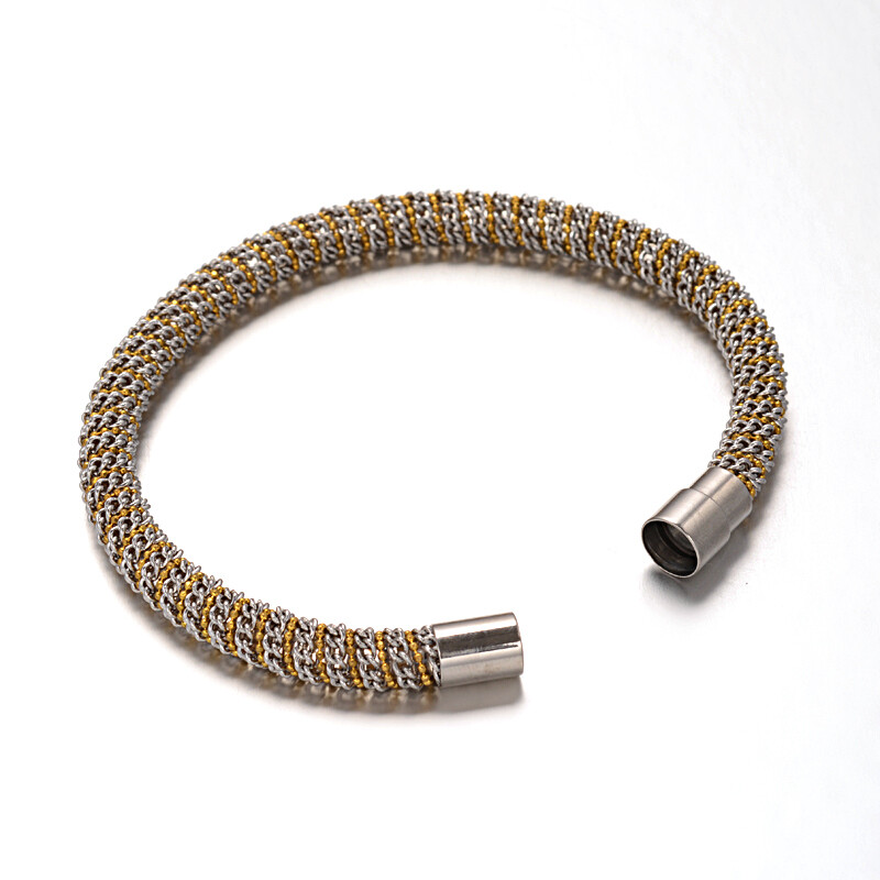 MIXED STAINLESS MESH BRACELET