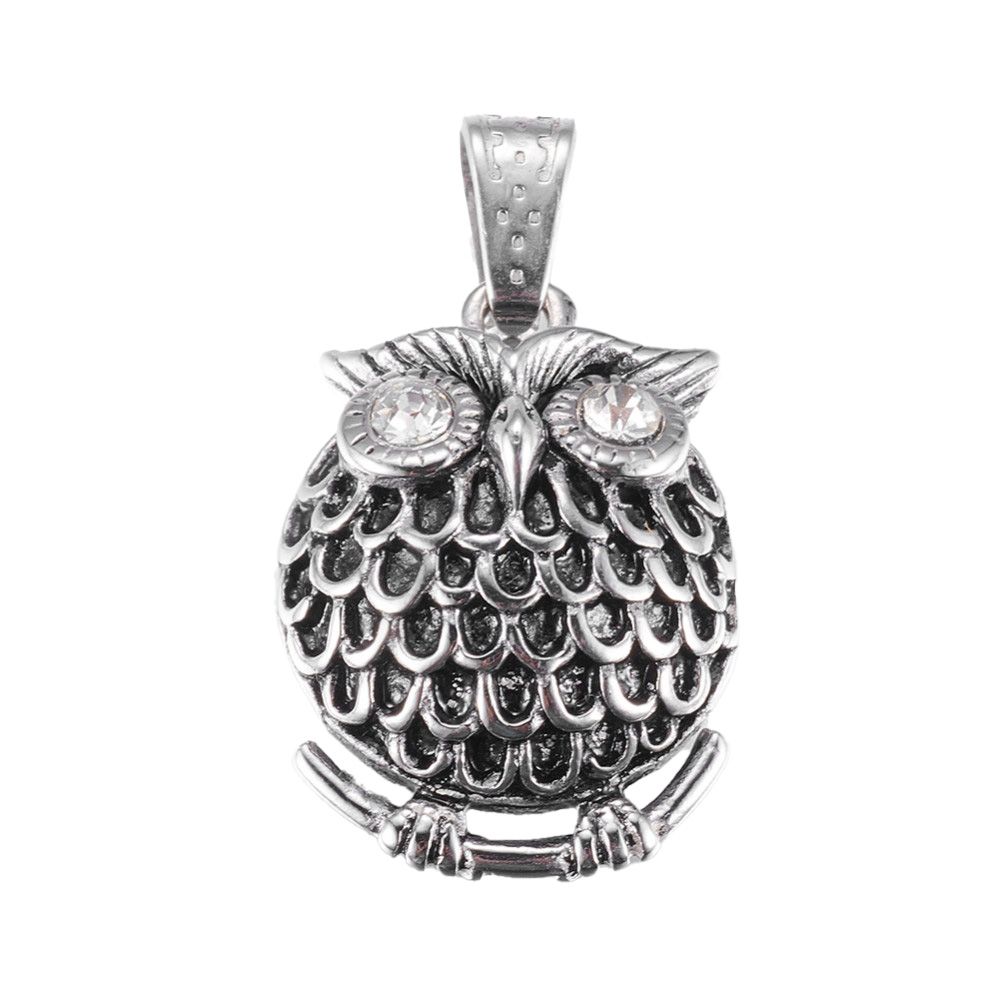 SILVER STAINLESS OWL PENDANT