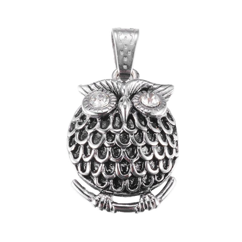 SILVER STAINLESS OWL PENDANT