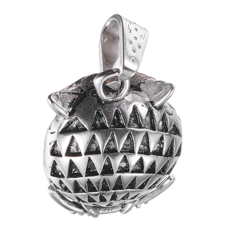 SILVER STAINLESS OWL PENDANT