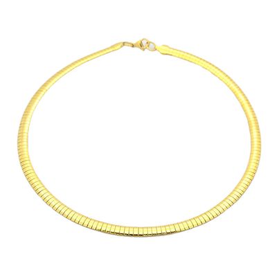 GOLD STAINLESS 6MM OMEGA CHAIN - 18