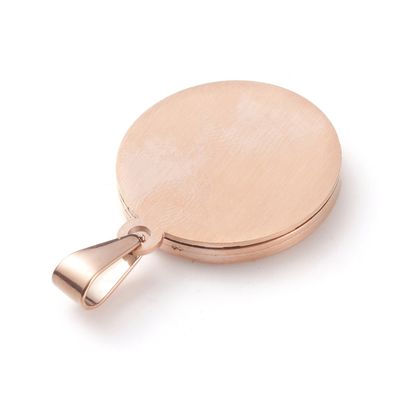 ROSE STAINLESS TREE OF LIFE PENDANT