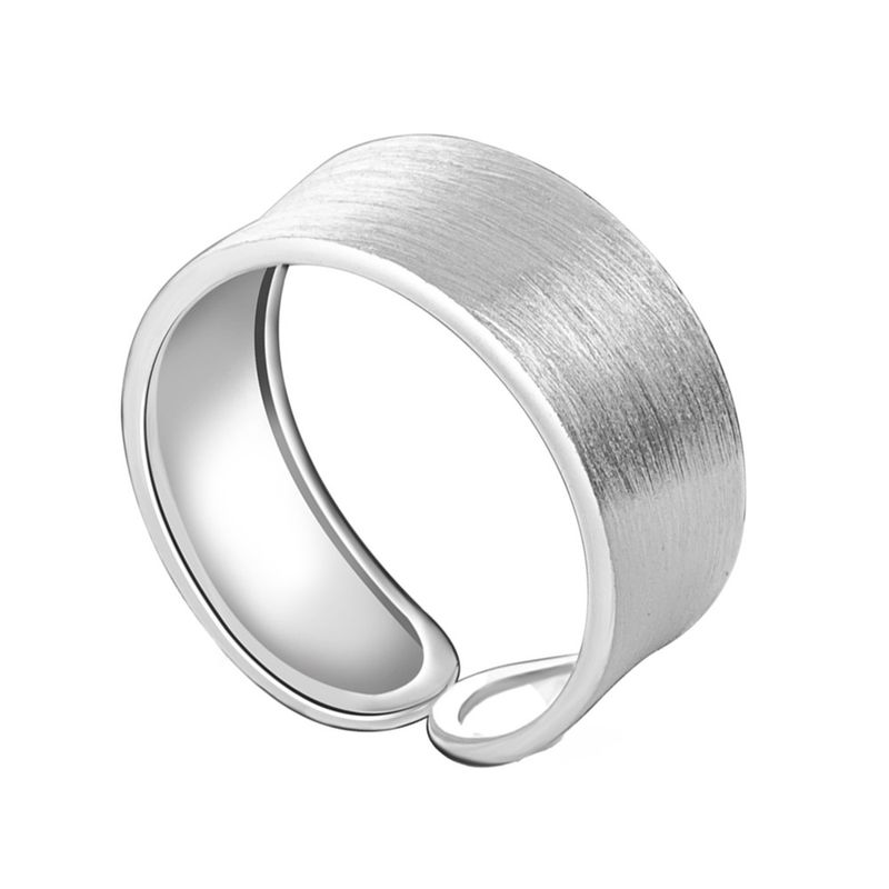 SILVER BRUSHED BAND CUFF RING