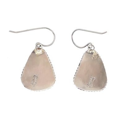 SILVER TURQUOISE TRI EARRINGS NAVAJO - VIRGINIA BECENTI