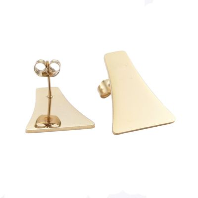 GOLD STAINLESS ABSTRACT EARRINGS