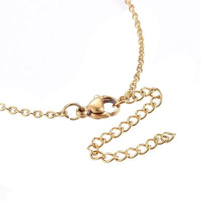 GOLD STAINLESS SHELL &amp; ENAMEL NECKLACE