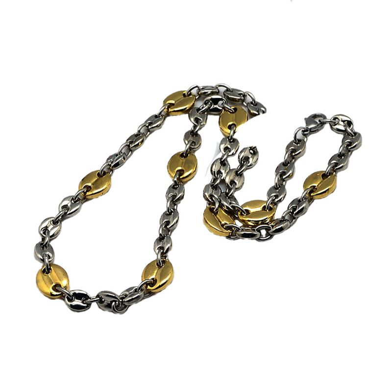 MIXED STAINLESS COFFEE BEAN CHAIN 21" MIXED STAINLESS COFFEE BEAN CHAIN 21"