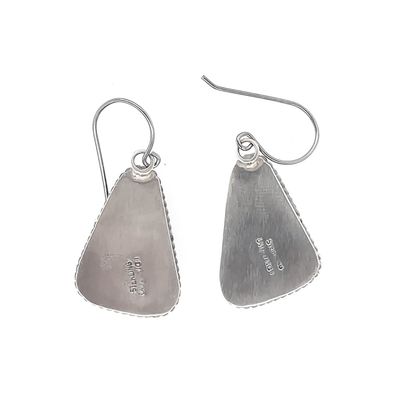 SILVER TURQUOISE TRI EARRINGS NAVAJO - VIRGINIA BECENTI