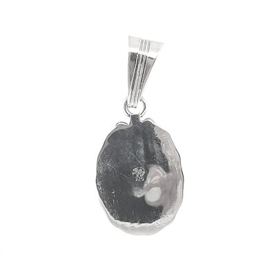 SILVER TURQUOISE PENDANT NAVAJO - SAMUEL YELLOWHAIR