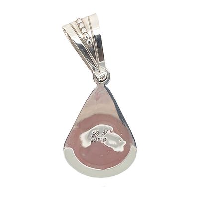 SILVER TRI AZURITE PENDANT-NAVAJO-LN