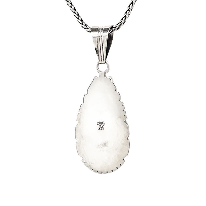 SILVER TURQUOISE PENDANT NAVAJO - ELOUISE KEE