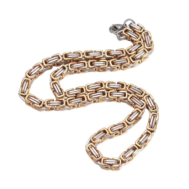 MIXED STAINLESS FLAT BYZANTINE CHAIN 24" MIXED STAINLESS FLAT BYZANTINE CHAIN 24"