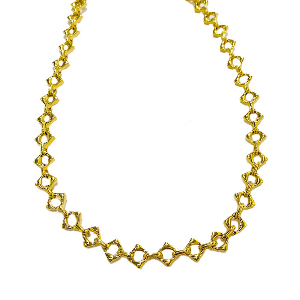 GOLD STAINLESS RHOMBUS CHAIN - 22