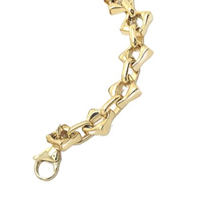 GOLD STAINLESS RHOMBUS CHAIN - 22