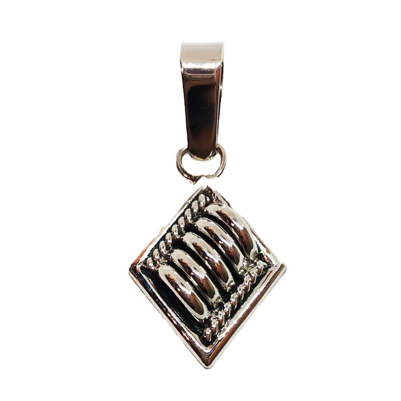 SILVER DIAGONAL RIB PENDANT NAVAJO - THOMAS CHARLEY