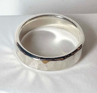 SS 5MM HMRD BAND RING