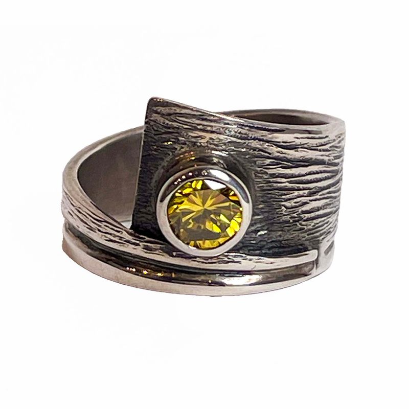 SILVER RING 6MM CZ WRAP RING