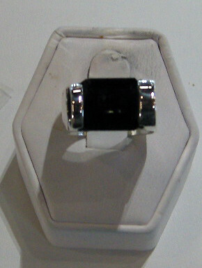 SS RING W/CHOC. TOPAZ