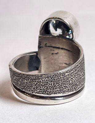 KWH SS/14KT RING W/10MM WHT CZ