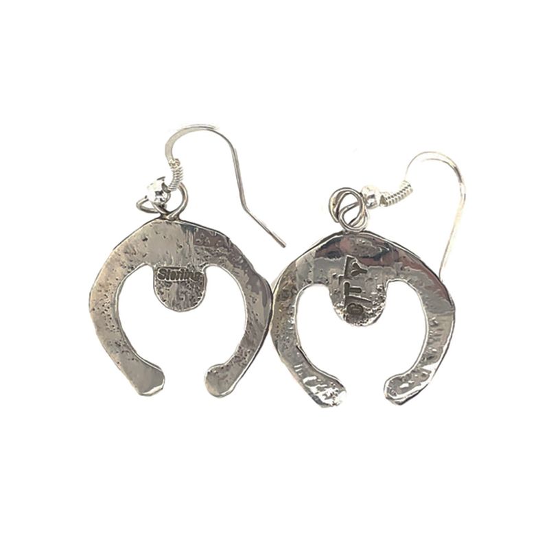 SILVER NAJA TURQUOISE EARRINGS NAVAJO - TONYA YAZZIE