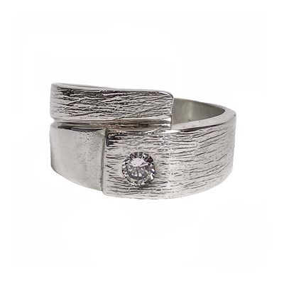 SILVER CZ WRAP RING-9.5