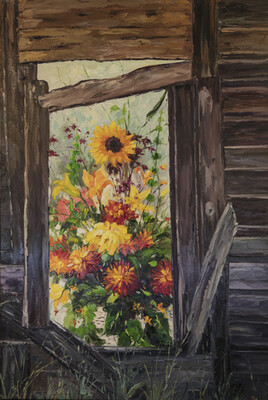 WHERE FLOWERS GROW 60" x 40"