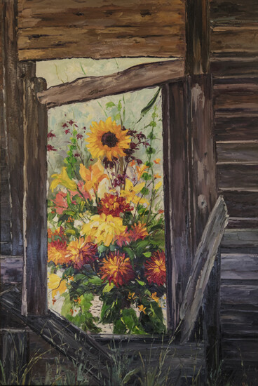 WHERE FLOWERS GROW 60" x 40"