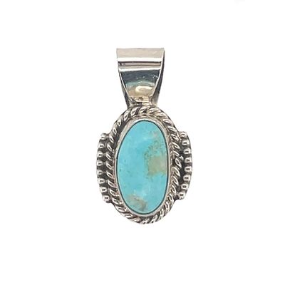 SILVER TURQUOISE PENDANT NAVAJO - JAN MARIANO