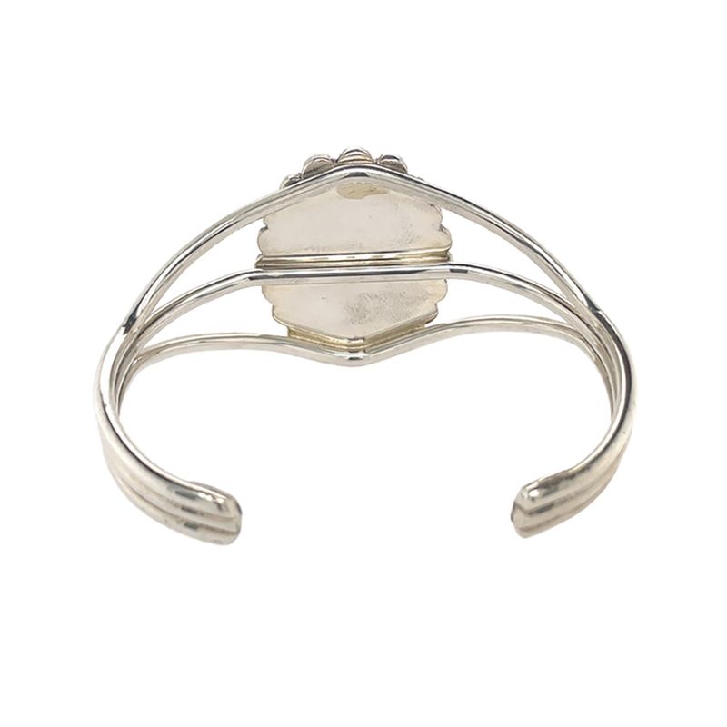 SILVER TURQUOISE BRACELET NAVAJO - SHENIA JOHNSON