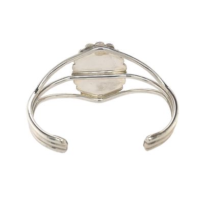 SILVER TURQUOISE BRACELET NAVAJO - SHENIA JOHNSON