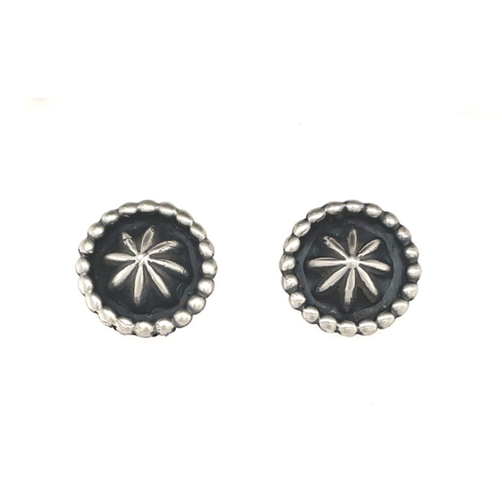SILVER STAR EARRINGS NAVAJO - LOUISE JOE