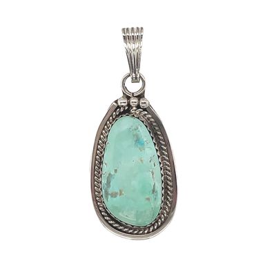 SILVER TURQUOISE PENDANT NAVAJO - RB