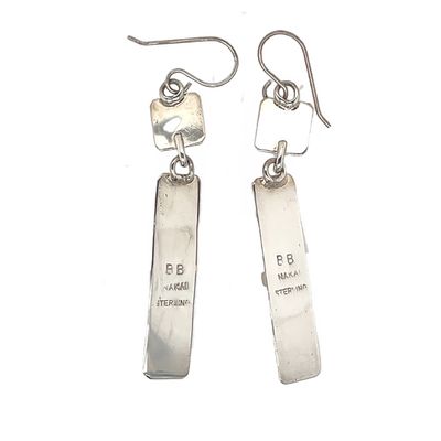 SILVER CORAL EARRINGS NAVAJO - BB &amp; NAKAI