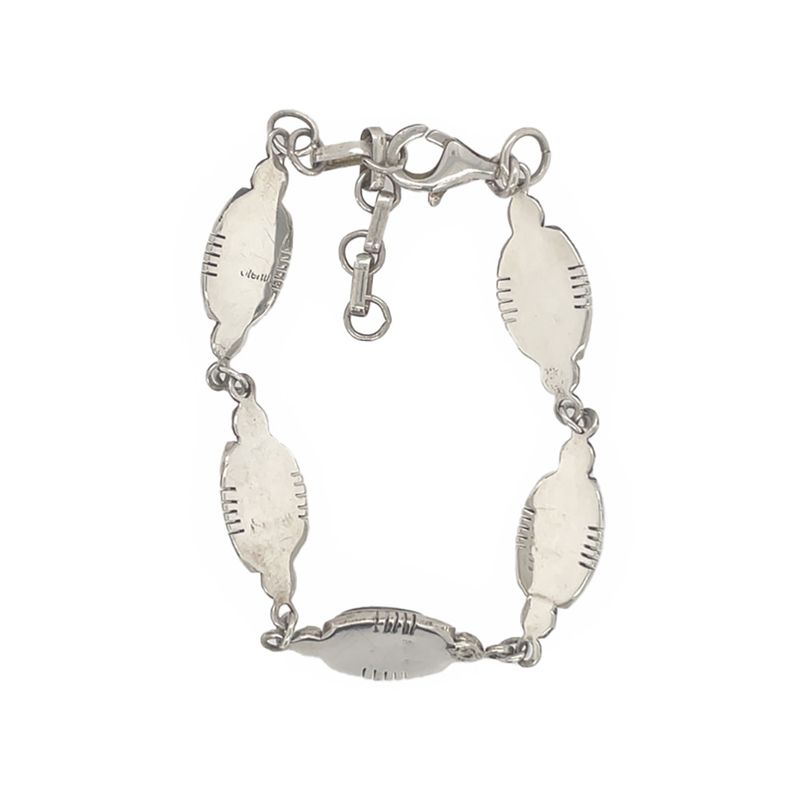 SILVER ONYX LINKED BRACELET NAVAJO - RB