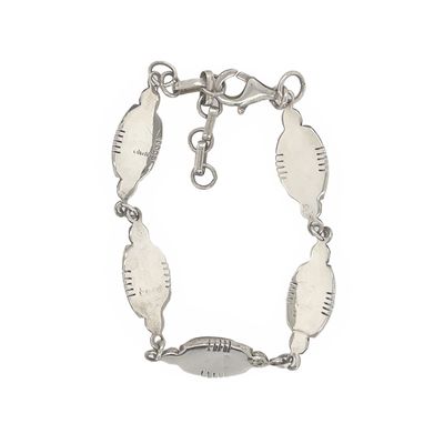 SILVER ONYX LINKED BRACELET NAVAJO - RB