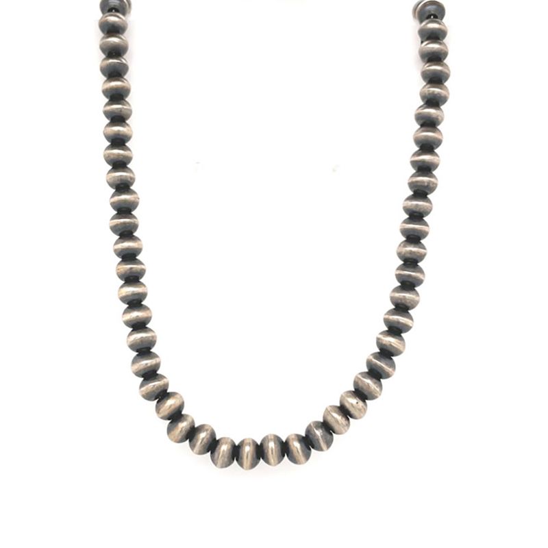 SILVER NAVAJO PEARL NECKLACE NAVAJO-VELLANIA HALEY 22