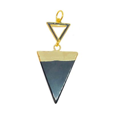 GOLD STAINLESS TRIANGLE PENDANT