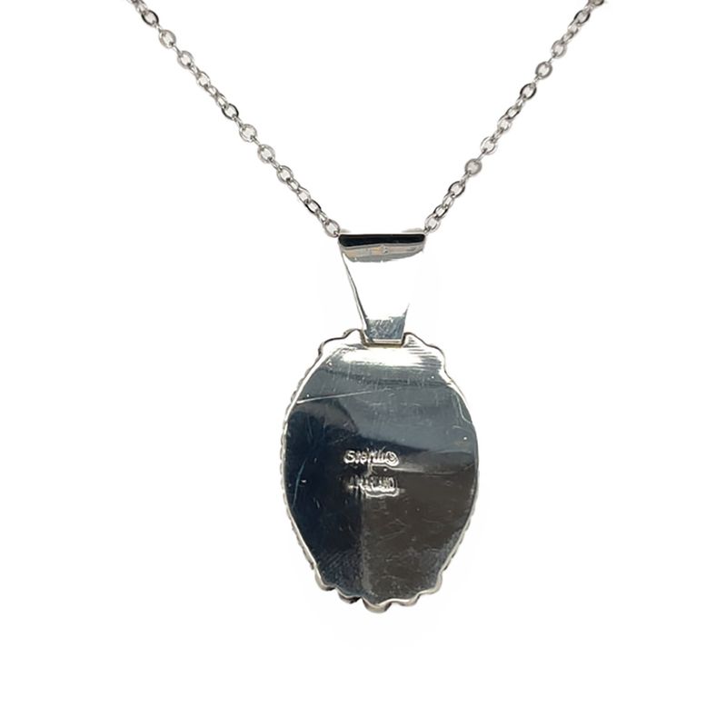 SILVER OPAL PENDANT NAVAJO-JAN MARIANO