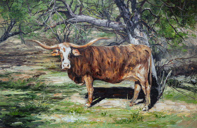 LONG HORN 36" x 55"
