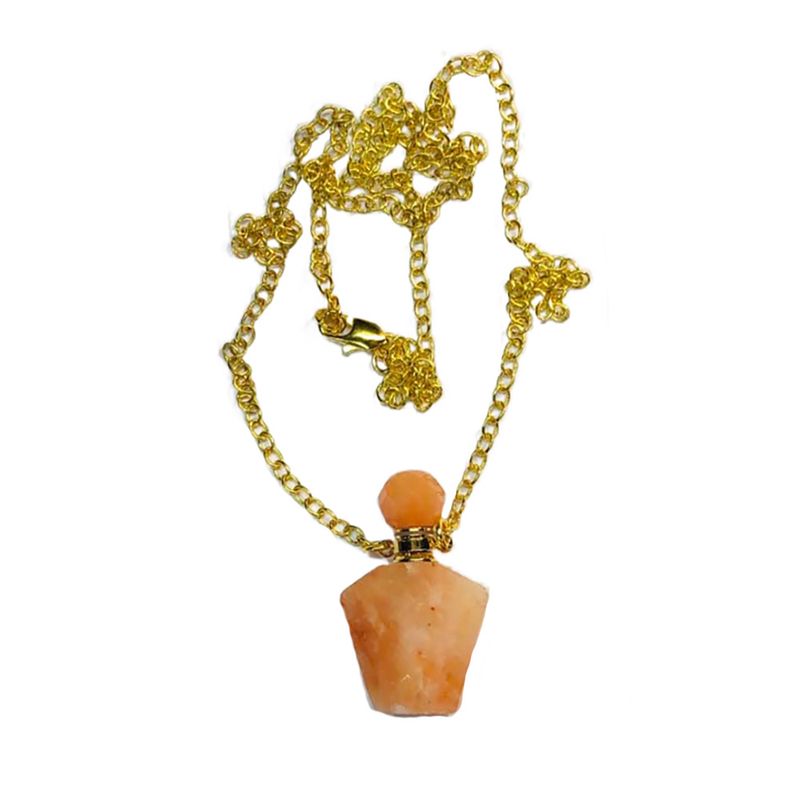 GOLD STAINLESS CARNELIAN NECKLACE