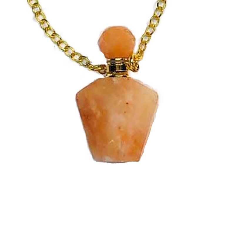 GOLD STAINLESS CARNELIAN NECKLACE