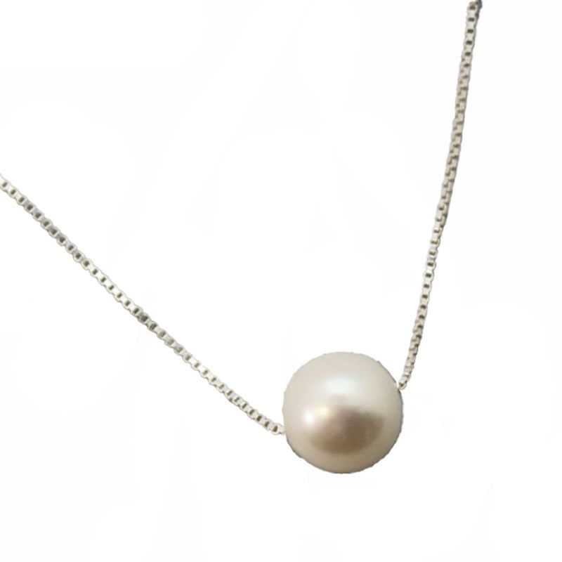 SILVER PEARL NECKLACE