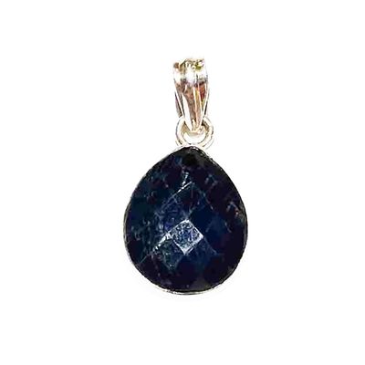 SILVER TEARDROP SAPPHIRE PENDANT SILVER TEARDROP SAPPHIRE PENDANT