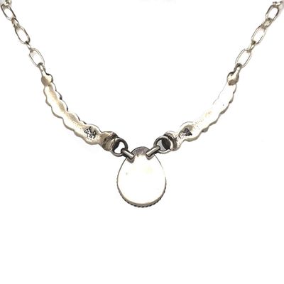 SILVER TURQUOISE NECKLACE NAVAJO - KIM ENRICO