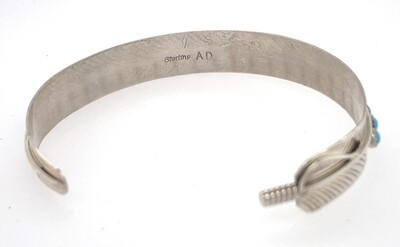 SILVER FEATHER CUFF BRACELET NAVAJO - AARON DAVIS