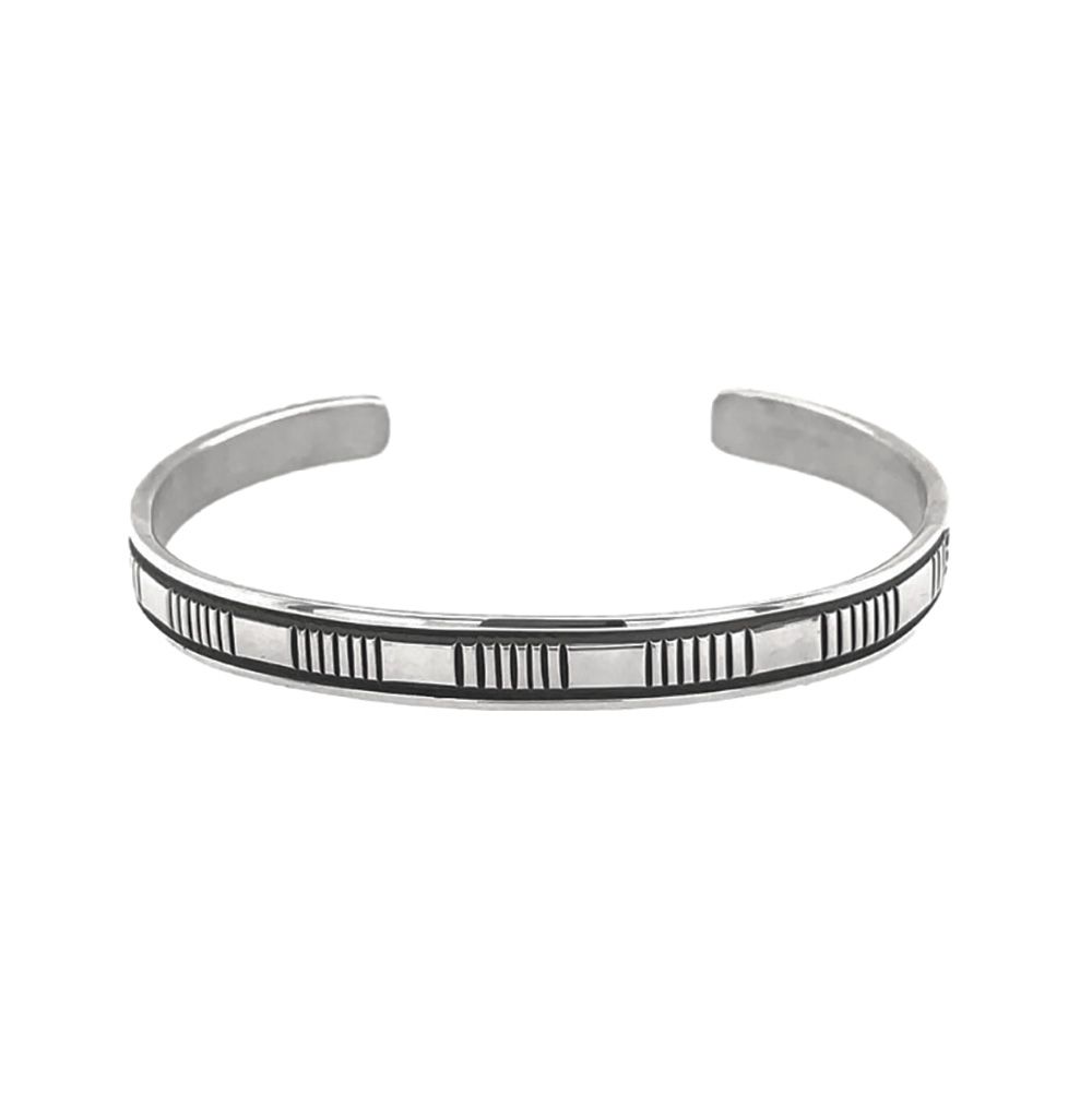 SILVER CUFF BRACELET NAVAJO - BRUCE MORGAN