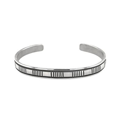 SILVER CUFF BRACELET NAVAJO - BRUCE MORGAN