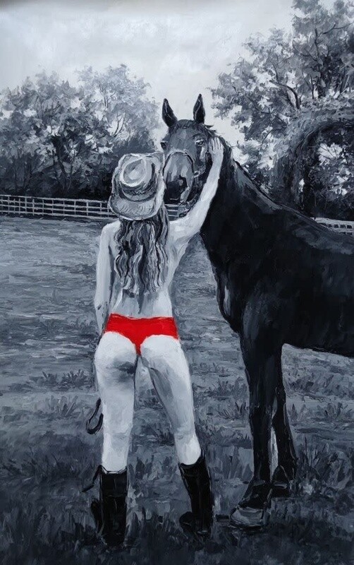 RED HORSE II 36" x 24"