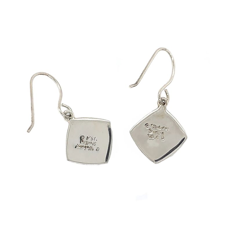 SILVER TURQUOISE EARRINGS NAVAJO - CATHIE WEBSTER