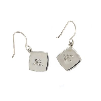 SILVER TURQUOISE EARRINGS NAVAJO - CATHIE WEBSTER